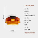 GobekUsa Glass LED Ceiling Light in Amber/Gray/Green - Modern Indoor Lighting for Various Spaces