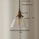GobekUsa Amber Glass LED Pendant Light - Nordic Modern Balcony Foyer Coffee Wall Lamp