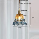 GobekUsa Amber Glass LED Pendant Light - Nordic Modern Balcony Foyer Coffee Wall Lamp