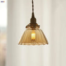 GobekUsa Amber Glass LED Pendant Light - Nordic Modern Balcony Foyer Coffee Wall Lamp