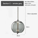 GobekUsa BROKIS Knot Glass Pendant Chandelier Luminaria Deco Bedside Lamp