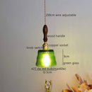 GobekUsa Amber Pendant Light: Nordic Copper Hanging Lamp for Modern Home Decor