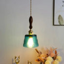 GobekUsa Amber Pendant Light: Nordic Copper Hanging Lamp for Modern Home Decor