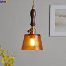 GobekUsa Amber Pendant Light: Nordic Copper Hanging Lamp for Modern Home Decor