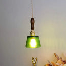 GobekUsa Amber Pendant Light: Nordic Copper Hanging Lamp for Modern Home Decor