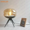 GobekUsa Glass Table Lamp: Modern Art Shelf Desk Lamp for Bedroom Decor