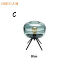 GobekUsa Glass Table Lamp: Modern Art Shelf Desk Lamp for Bedroom Decor