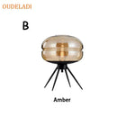 GobekUsa Glass Table Lamp: Modern Art Shelf Desk Lamp for Bedroom Decor