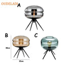GobekUsa Glass Table Lamp: Modern Art Shelf Desk Lamp for Bedroom Decor