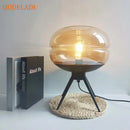 GobekUsa Glass Table Lamp: Modern Art Shelf Desk Lamp for Bedroom Decor