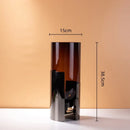 GobekUsa Amber Glass Vase: Stylish Terrarium and Room Decoration Accessory