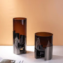 GobekUsa Amber Glass Vase: Stylish Terrarium and Room Decoration Accessory