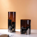 GobekUsa Amber Glass Vase: Stylish Terrarium and Room Decoration Accessory