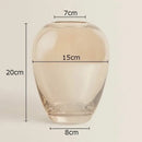 GobekUsa Amber Glass Vase Transparent Hydroponics Flower Pot Modern Home Decor
