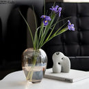GobekUsa Amber Glass Vase Transparent Hydroponics Flower Pot Modern Home Decor