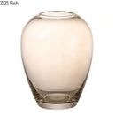 GobekUsa Amber Glass Vase Transparent Hydroponics Flower Pot Modern Home Decor