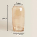 GobekUsa Amber Glass Vase Transparent Hydroponics Flower Pot Modern Home Decor