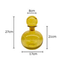 GobekUsa Amber Glass Vase Hydroponics Desk Decoration Modern Home Decor