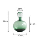 GobekUsa Amber Glass Vase Hydroponics Desk Decoration Modern Home Decor