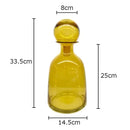 GobekUsa Amber Glass Vase Hydroponics Desk Decoration Modern Home Decor