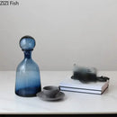 GobekUsa Amber Glass Vase Hydroponics Desk Decoration Modern Home Decor