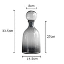 GobekUsa Amber Glass Vase Hydroponics Desk Decoration Modern Home Decor