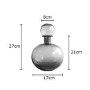 GobekUsa Amber Glass Vase Hydroponics Desk Decoration Modern Home Decor