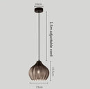 GobekUsa Amber Gray Glass Chandelier LED Light Modern Nordic Bedroom Restaurant Bar Staircase Lamp
