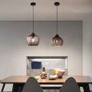 GobekUsa Amber Gray Glass Chandelier LED Light Modern Nordic Bedroom Restaurant Bar Staircase Lamp
