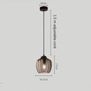 GobekUsa Amber Gray Glass Chandelier LED Light Modern Nordic Bedroom Restaurant Bar Staircase Lamp
