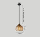GobekUsa Amber Gray Glass Chandelier LED Light Modern Nordic Bedroom Restaurant Bar Staircase Lamp
