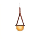 GobekUsa Handmade Leather Glass Pendant Lamp for Room Restaurant Bedside - Modern Style