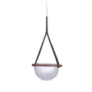 GobekUsa Handmade Leather Glass Pendant Lamp for Room Restaurant Bedside - Modern Style