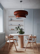 GobekUsa Amber Green Glass Pendant Light Modern Round Dining Table Decor