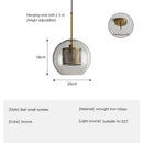 GobekUsa Glass Ball LED Pendant Lamp for Modern Nordic Bedroom Kitchen Living Room Lighting