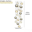 GobekUsa Crystal Staircase Chandelier: Modern Luxury Indoor Lighting Fixture