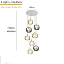 GobekUsa Crystal Staircase Chandelier: Modern Luxury Indoor Lighting Fixture