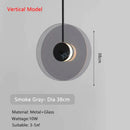 GobekUsa Amber Smoke Gray Glass Pendant Lamp for Dining Room & Bar Decor
