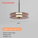 GobekUsa Amber Smoke Gray Glass Pendant Lamp for Dining Room & Bar Decor