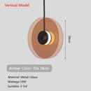 GobekUsa Amber Smoke Gray Glass Pendant Lamp for Dining Room & Bar Decor