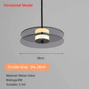 GobekUsa Amber Smoke Gray Glass Pendant Lamp for Dining Room & Bar Decor