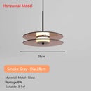 GobekUsa Amber Smoke Gray Glass Pendant Lamp for Dining Room & Bar Decor