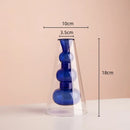 GobekUsa Double Glazing Stained Glass Vase Hydroponic Terrarium Home Decor Floral Arrangement