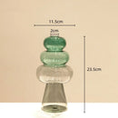 GobekUsa Double Glazing Stained Glass Vase Hydroponic Terrarium Home Decor Floral Arrangement