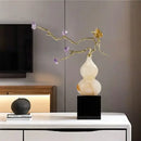 GobekUsa Crystal Jade Gourd Wealth Ornament - Modern Light Luxury Accent Piece