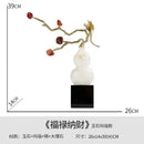 GobekUsa Crystal Jade Gourd Wealth Ornament - Modern Light Luxury Accent Piece
