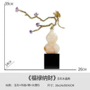 GobekUsa Crystal Jade Gourd Wealth Ornament - Modern Light Luxury Accent Piece