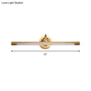 GobekUsa Modern Integrated LED Brass Finish Wall Sconce Light for Bathroom - Vanity Lighting, 17"/22" Wide