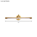 GobekUsa Modern Integrated LED Brass Finish Wall Sconce Light for Bathroom - Vanity Lighting, 17"/22" Wide