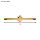 GobekUsa Modern Integrated LED Brass Finish Wall Sconce Light for Bathroom - Vanity Lighting, 17"/22" Wide
